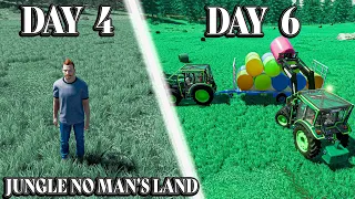 Making 69 Grass Bales for Animals on Jungle No Man's Land