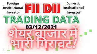 FII/DII Data Analysis 03 Dec 2021 || शेयर बाजार में भारी गिरावट |