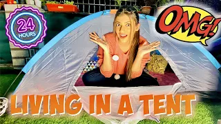 Living In A TENT For 24 HOURS Challenge | OVERNIGHT CHALLENGE | SAMREEN ALI