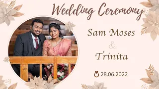 WEDDING CEREMONY | Sam Moses & Trinita Robinson | June 28th 2022 | GLORY TO GOD!!