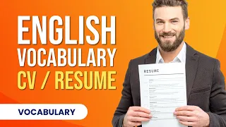 English Vocabulary | CV / Resume Words in English | Learn English words & phrases! #englishwords