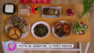 Festin de sărbători, cu porții reduse