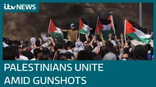 Gunshots fired as Palestinians rally against Israeli policies in West Bank | ITV News