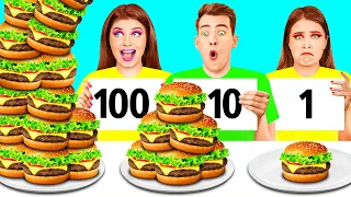 100 Couches de Nourriture Défi | Défis Amusants par TeenTeam Challenge