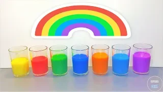 Окрашиваем воду яркими красками и учим цвета| Paint water with colorful paints and learn colors.