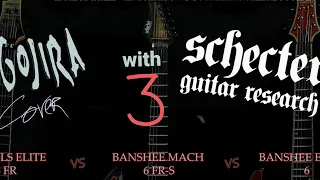Gojira on 3 different Schecter - Toxic Garbage Island Cover