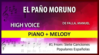 El paño moruno / De Falla: Instrumental / High voice