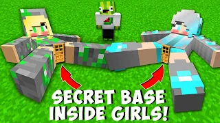 What IS INSIDE THE SECRET GIRLS in Minecraft? DIAMOND GIRL vs EMERALD GIRL