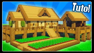 TUTO GRANDE MAISON DE SURVIE EN BOIS FACILE A FAIRE | MINECRAFT