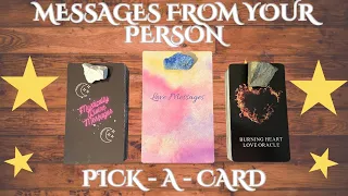 ❤️🔮Messages from your person❤️PICK-A-CARD✨🌙TIMELESS❤️LOVE READING#tarot #pickacard