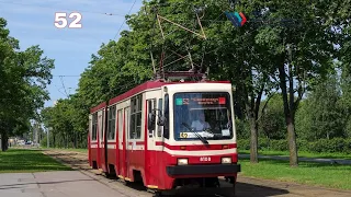 16.07.23 Трамвайный маршрут 52 борт. 8108 в Санкт-Петербурге.
