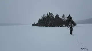 Crossing Ice to Island. Scary Part. Danger Area.