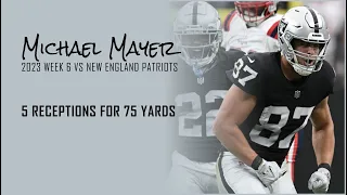 Michael Mayer Every Target and Catch vs New England Patriots | 2023 Week 6 | Fantasy Football Film