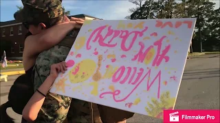 Military Homecoming | USMC Cpl Palomo Camp Lejeune