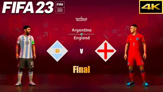 FIFA 23 | ARGENTINA vs. ENGLAND | FIFA World Cup Qatar Final | PS5 4K