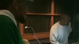 Kanye West in the Studio Sampling Michael Jackson