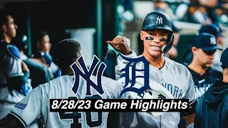 New York Yankees Vs Detroit Tigers 8/28/23 Game Highlights