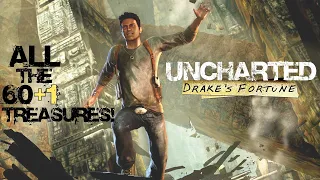 Uncharted: Drake's Fortune Remastered - All the 60 Treasures + Strange Relic! (PS4 Gameplay)