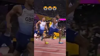 Usain Bolt the legend's last race 4×400m #athletic #usainbolt #fails