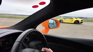 Mclaren 570s vs Lamborghini Aventador drag race