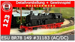 NEUHEIT 2022 ESU BR 78 149 #31183 (AC/DC) Rauchgenerator,  Zylinderdampf, digitale Kupplungen, DRG