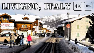 Livigno, Italy - Day Walking Tour | Duty Free City in Swiss Border | Christmas 2023 | 4K HDR 60fps