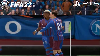 FIFA 22 PS5 - Barcelona Vs Napoli Ft. Aubameyang, Torres, Traore, | UEFA Europa League