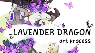 LAVENDER DRAGON - Speedpainting Art Challange Time-Lapse [1/10]