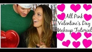 All Pink Valentine's Day Makeup Tutorial *Barbie Inspired* - Angela Lanter