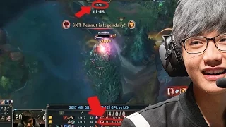 Insane PEANUT LEE SIN 14 KILLS in 12 minutes MSI: SKT T1 vs GAM!!!