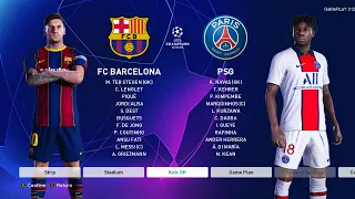 PES 2021 - Barcelona vs PSG - UEFA Champions League UCL - Gameplay PC - Messi vs Neymar