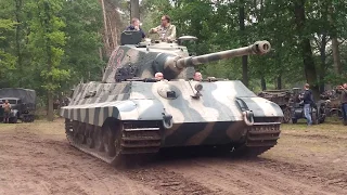 Militracks 2018 Working Tiger II King Tiger panzer, Panzer VI Ausf.B - Engine start up and drive