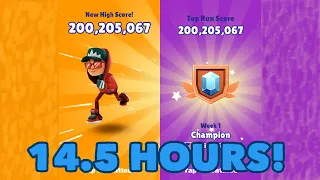 Scoring Over 200 Million Points In Subway Surfers No Cheats!