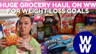 HUGE WEEKLY GROCERY HAUL ON WEIGHT WATCHERS FOR WEIGHT LOSS!