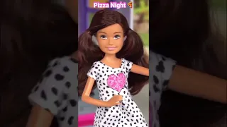 Barbie Family Pizza Night Cooking