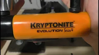 U-Lock Kryptonite evolution series 4 w ataku siłowym. Próba cięcia i test niekonwencjonalny.