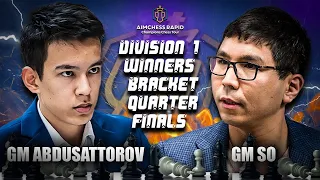 BAKIT NAGKA GANUN? NARITO ANG KUMPLETONG ISTORYA...So vs Abdusattorov Q-Finals AimChess 2023