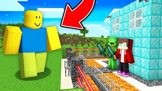 ROBLOX vs Mikey & JJ Security House Battle in Minecraft - Maizen