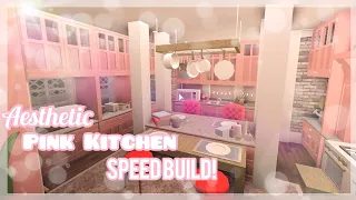 BLOXBURG I AESTHETIC PINK KITCHEN SPEED BUILD DESIGN I 40k I KwlMia