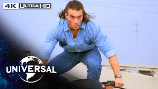 Hard Target | Jean-Claude Van Damme's Street Chase Shootout in 4K HDR