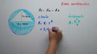 Áreas sombreadas, ejercicio 3.