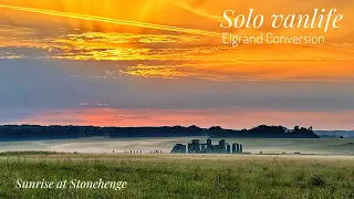 Stonehenge sunrise in The Elgrand | Solo van life | World Heritage Site | UK