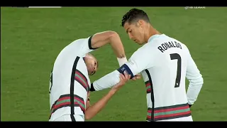 Pepe Give Cristiano Ronaldo Captain Armband