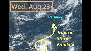 [Wednesday] Franklin Makes Landfall in Hispaniola; Possible Threat to Bermuda Next Week