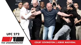 UFC 272:  Colby Covington, Jorge Masvidal press conference face off