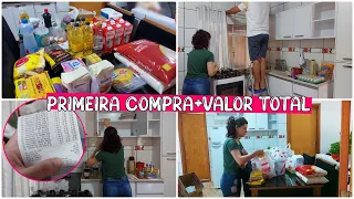 INSTALAMOS A CORTINA| PRIMEIRA COMPRA DE MERCADO NA CASA NOVA+ORGANIZAÇÃO| Amanda Maria