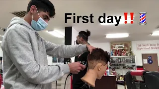 My first day at barber school❗️💈