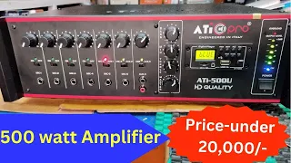 Ati 500 watt USB Amplifier💪🔥|| 500w HD quality Power Amplifier Unboxing and Sound Check..👍