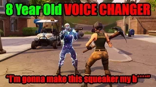 I Pretended To Be 8 YRS OLD In Playground Then DESTROYED BULLY - Fortnite Voice Changer