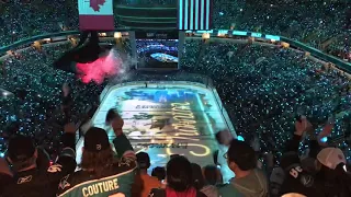 San Jose Sharks pregame intro for game 1 versus Vegas Golden Knights at SAP Center